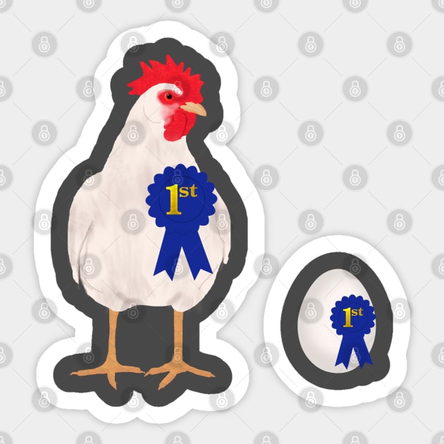 Chicken or the Egg Sticker by ahadden